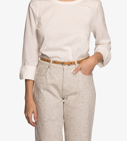 BOWIE Women's Vegan Skinny Belt | Color: Red - variant::ruby