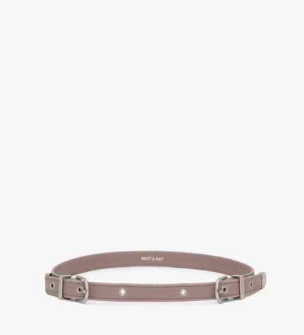 DOLLY Women's Vegan Skinny Belt | Color: Pink - variant::orchid