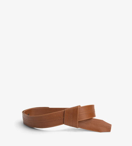 NODO Women's Vegan Leather Belt | Color: Brown - variant::chili