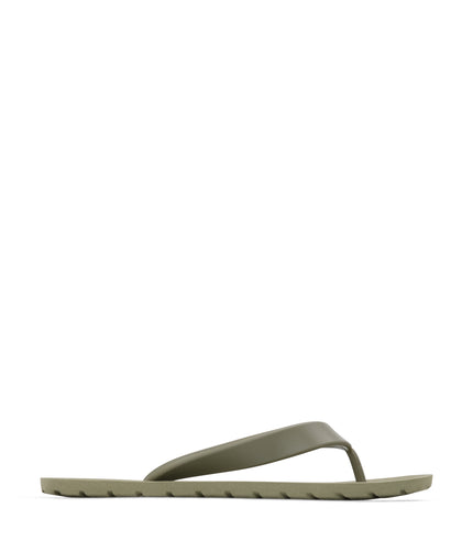 ALBERTA Vegan Flip Flops | Color: Green - variant::olive