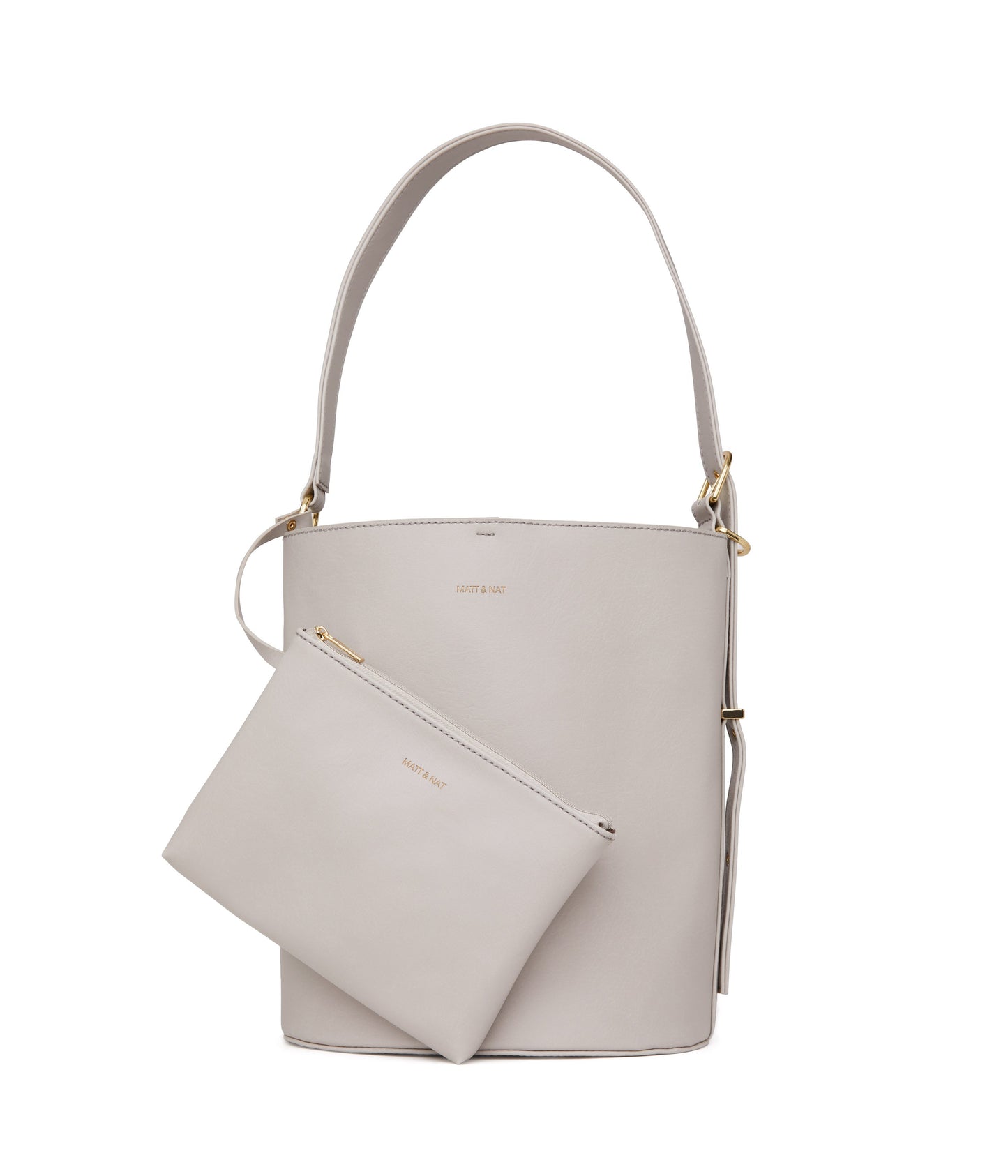 AZUR Vegan Bucket Bag - Vintage | Color: Grey - variant::pearl