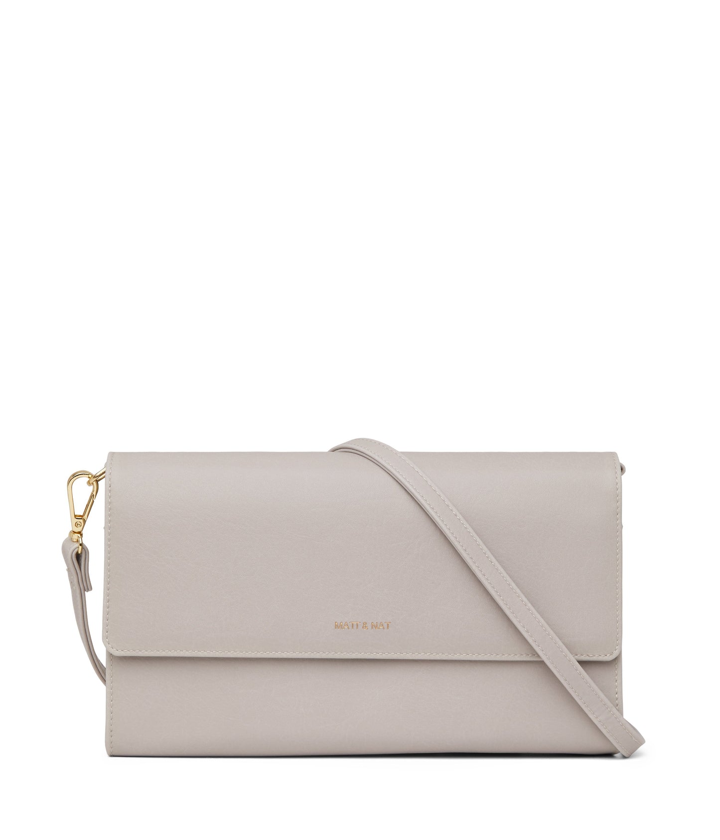 DREWLG Large Vegan Crossbody Bag - Vintage | Color: Grey - variant::pearl