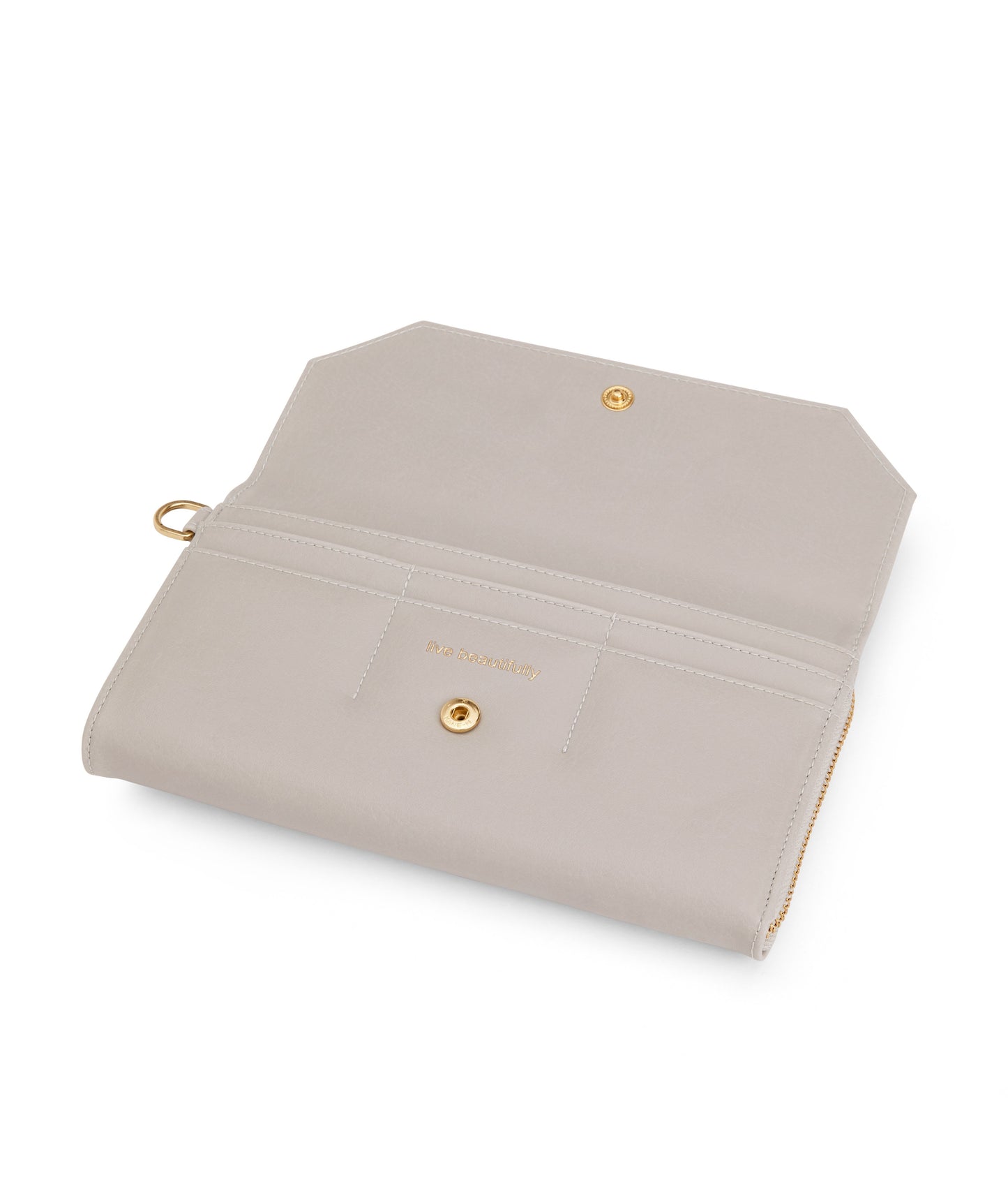 MION Vegan Wristlet Wallet - Vintage | Color: Grey - variant::pearl