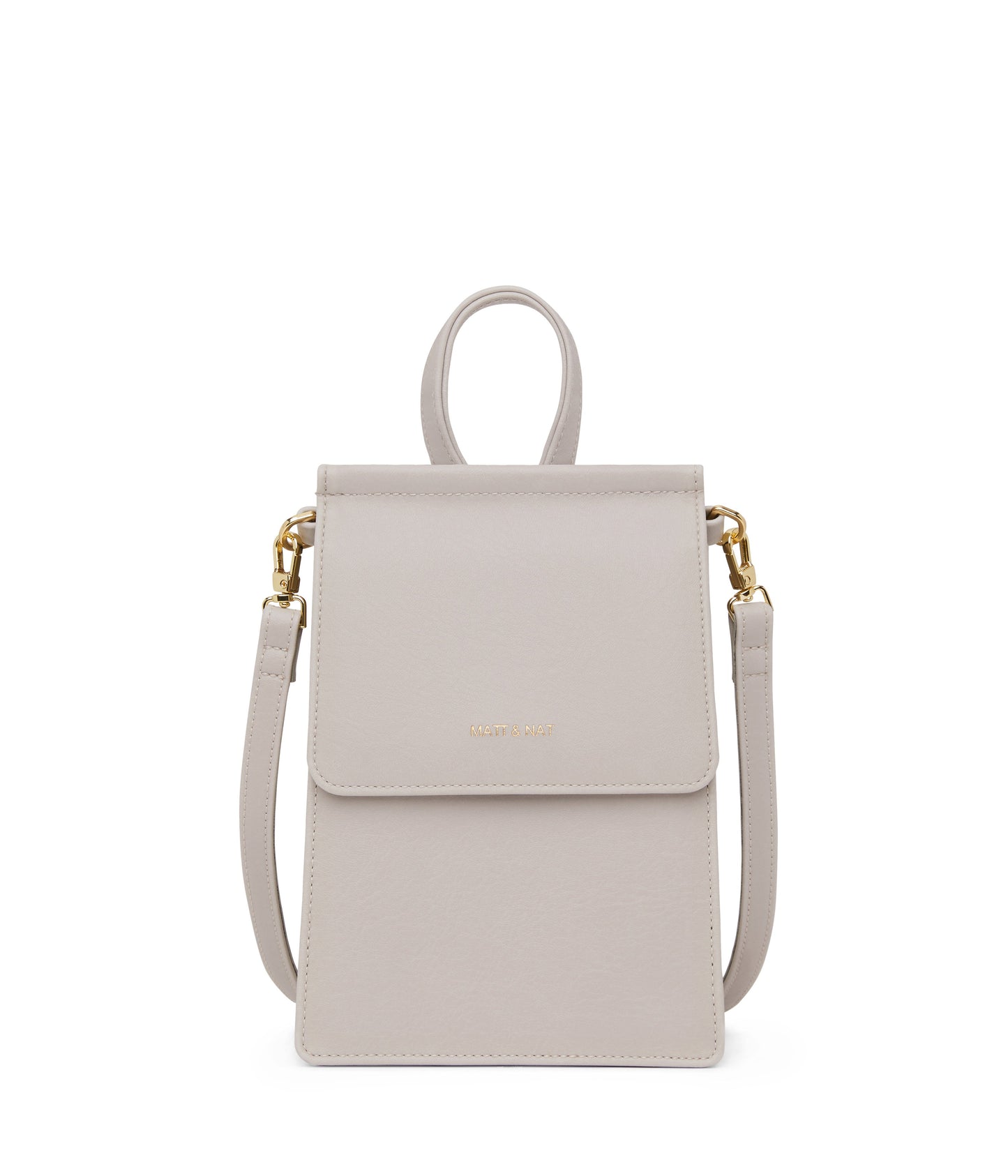 THESSA Vegan Crossbody Bag - Vintage | Color: Grey - variant::pearl