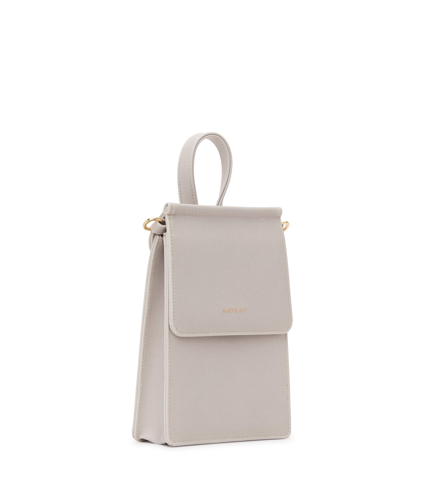 THESSA Vegan Crossbody Bag - Vintage | Color: Grey - variant::pearl