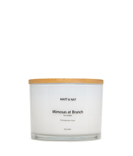 Mimosas At Brunch Large Soy Candle | Color: White - variant::white