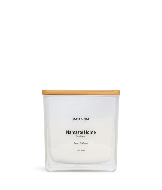 Namaste Home Large Soy Candle | Color: White - variant::white