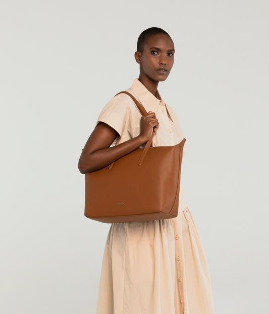 ABBI Vegan Tote Bag - Purity | Color: Tan - variant::carotene