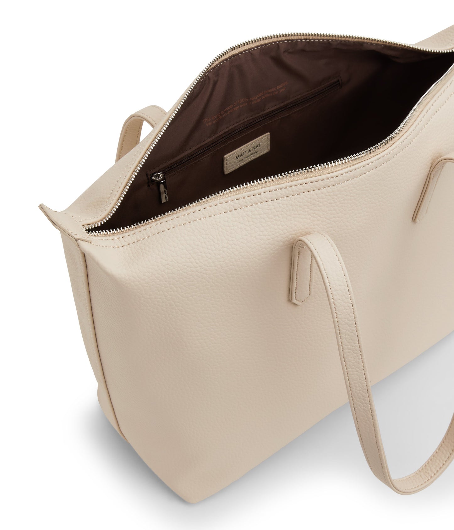 ABBI Vegan Tote Bag - Purity | Color: Beige - variant::opal