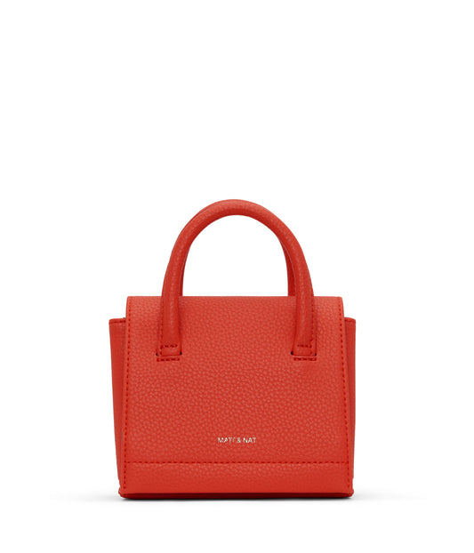 ADEL MICRO Vegan Satchel - Purity | Color: Red - variant::fleur