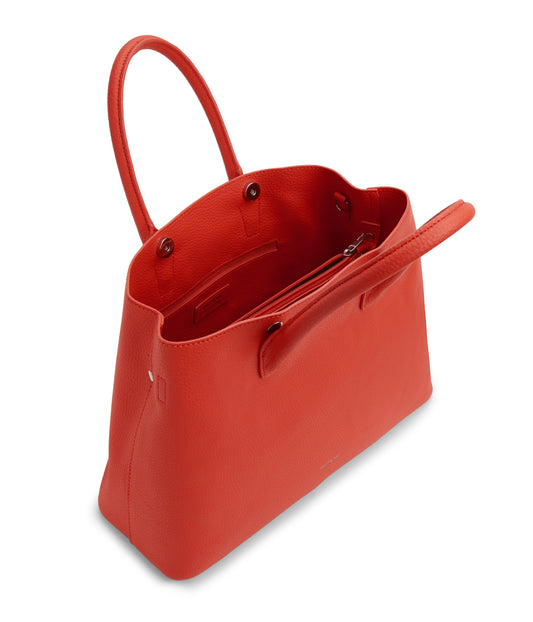 KRISTASM Small Vegan Satchel - Purity | Color: Red - variant::fleur