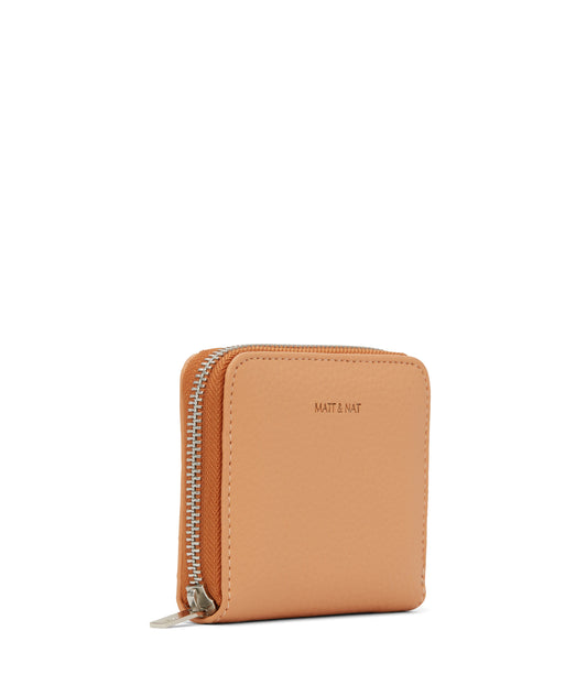 RUE Small Vegan Zip Wallet - Purity | Color: Orange - variant::melon