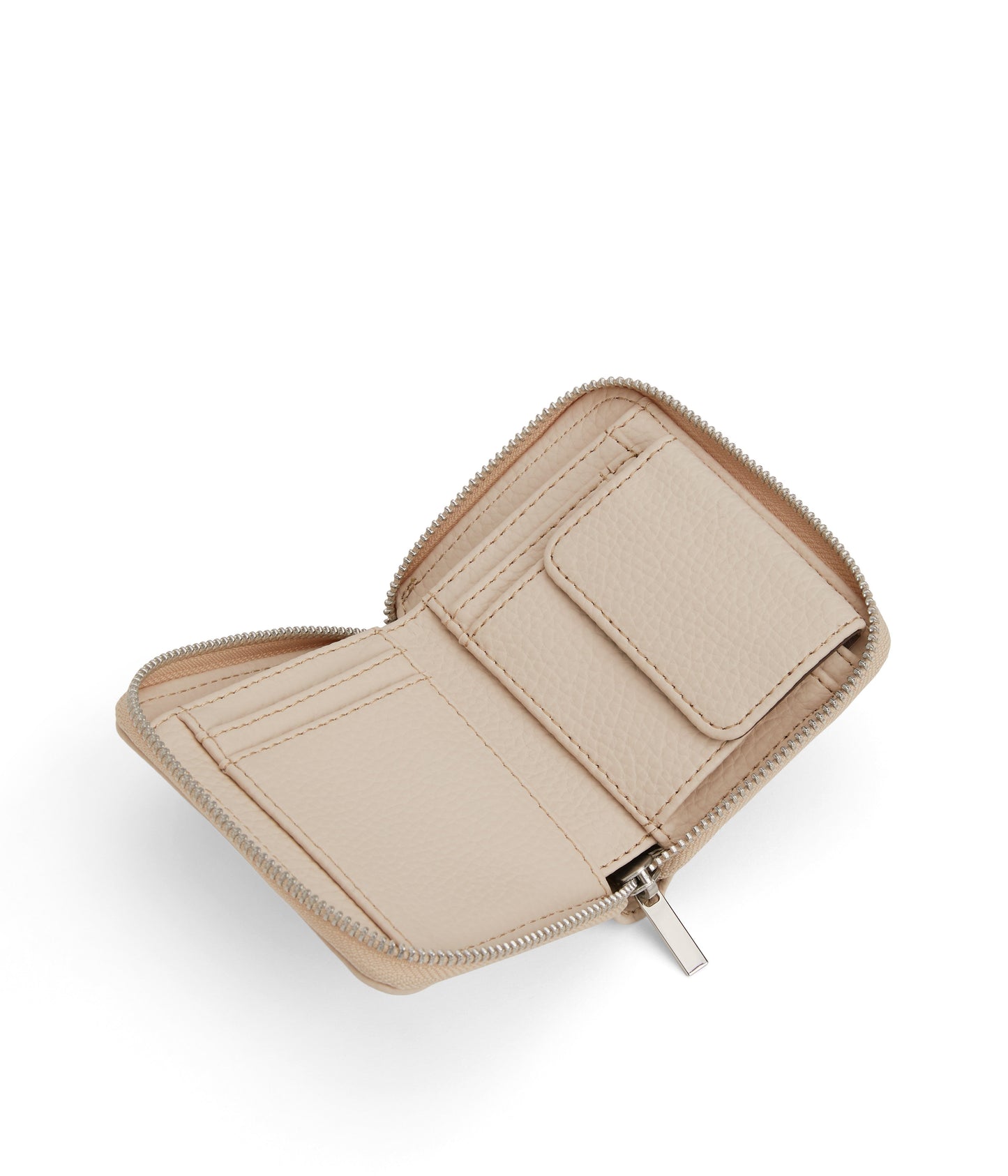 RUE Small Vegan Zip Wallet - Purity | Color: Beige - variant::opal