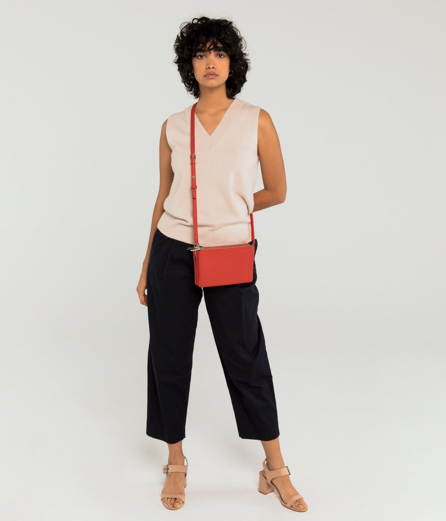 TRIPLET Vegan Crossbody Bag - Purity | Color: Red - variant::fleur