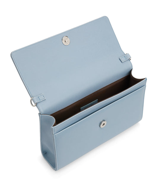 DREWLG Large Vegan Crossbody Bag - Vintage | Color: Blue - variant::breeze