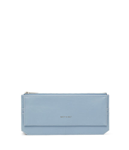 PERLA Vegan Flat Wallet - Vintage | Color: Blue - variant::breeze