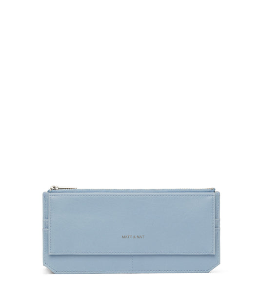 PERLA Vegan Flat Wallet - Vintage | Color: Blue - variant::breeze