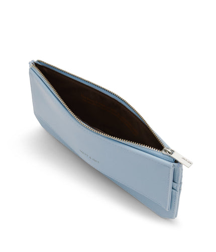 PERLA Vegan Flat Wallet - Vintage | Color: Blue - variant::breeze
