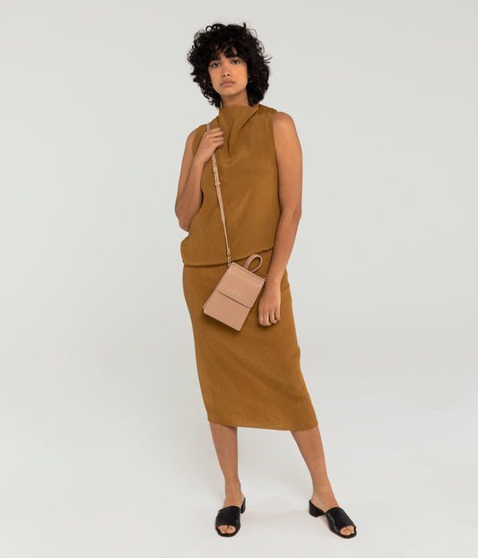 THESSA Vegan Crossbody Bag - Vintage | Color: Beige - variant::seed