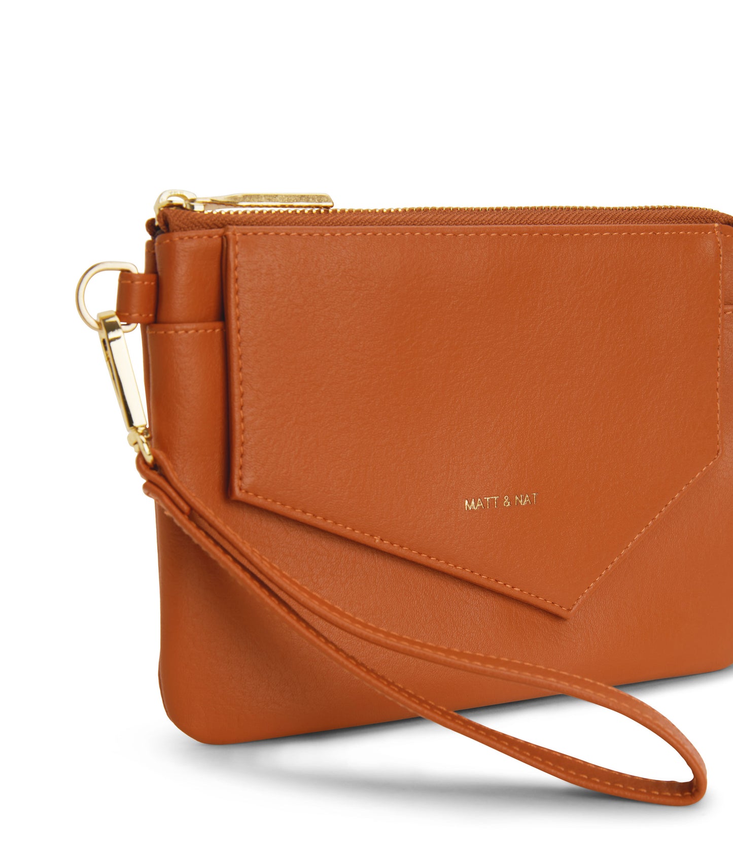 NIA SM  Small Vegan Wallet - Arbor | Color: Orange - variant::ginger