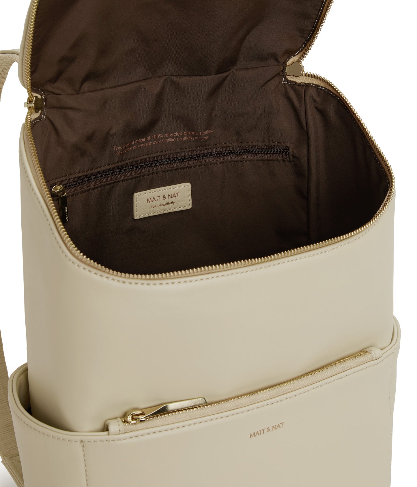 BRAVE MICRO Vegan Crossbody Bag - Loom | Color: White - variant::tapioca