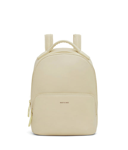 CAROSM Small Vegan Backpack - Loom | Color: White - variant::tapioca