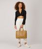 EVELIN Vegan Satchel - Loom | Color: Tan - variant::harvest