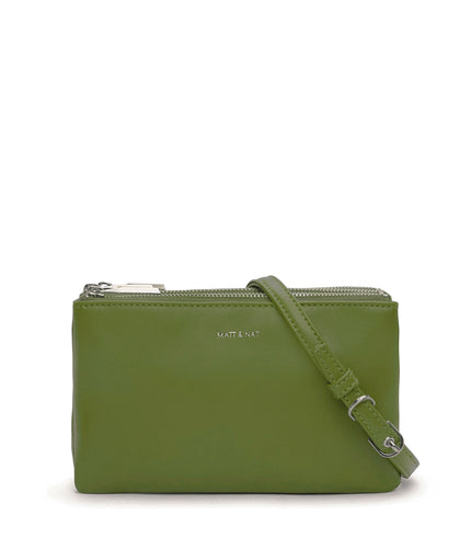 TRIPLET Vegan Crossbody Bag - Loom | Color: Green - variant::parrot