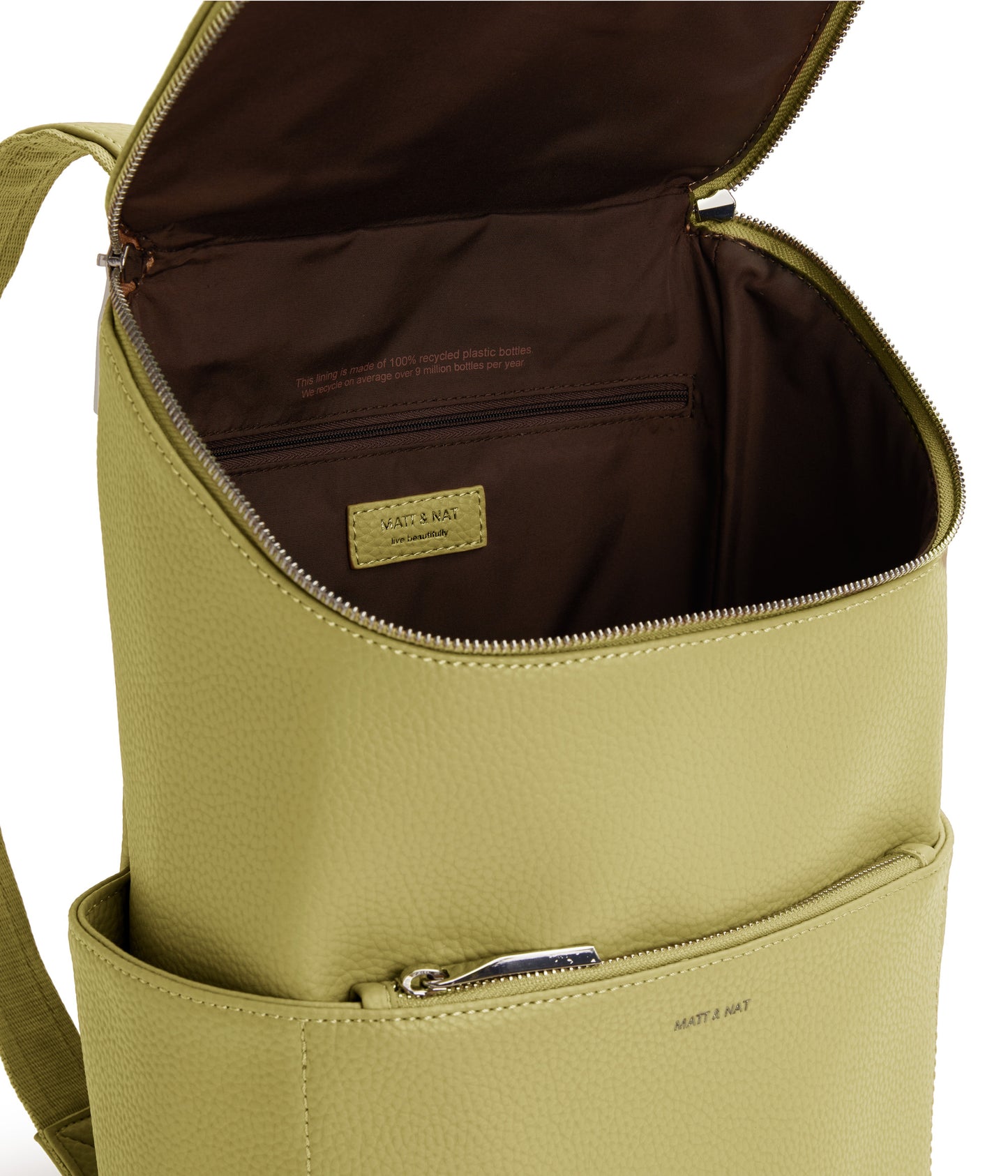 BRAVESM Small Vegan Backpack - Purity | Color: Green - variant::pear