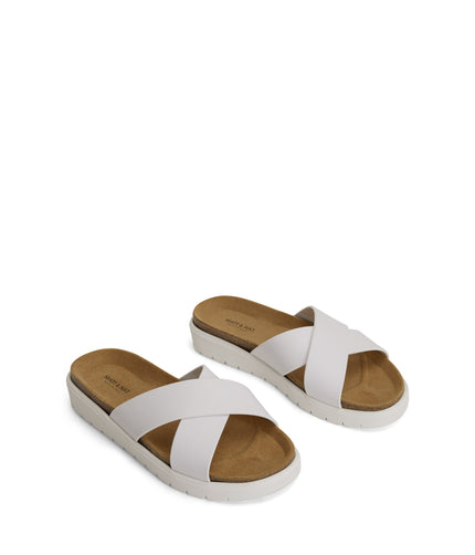 MANDI Women's Vegan Sandals | Color: White - variant::white