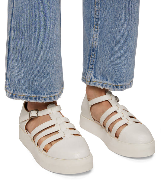 ORIANE Women's Vegan Sneaker Sandals | Color: White - variant::white