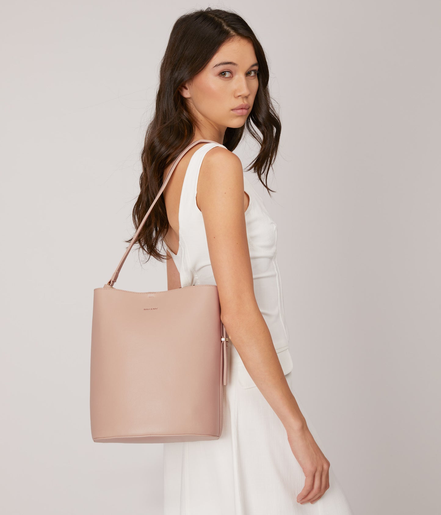 AZUR Vegan Bucket Bag - Vintage | Color: Pink - variant::pastel