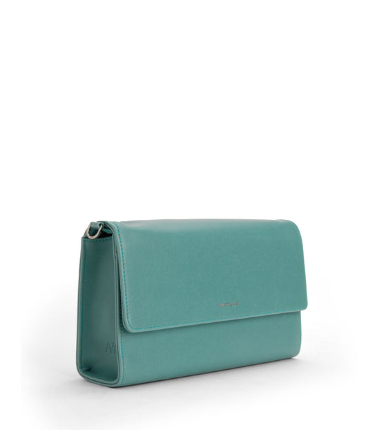 DREWLG Large Vegan Crossbody Bag - Vintage | Color: Blue - variant::oasis