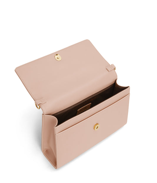 DREWLG Large Vegan Crossbody Bag - Vintage | Color: Pink - variant::pastel