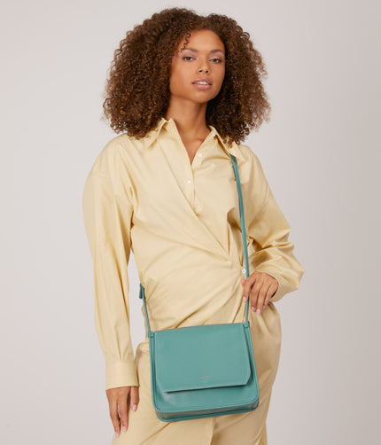 LEV Vegan Crossbody Bag - Vintage | Color: Blue - variant::oasis
