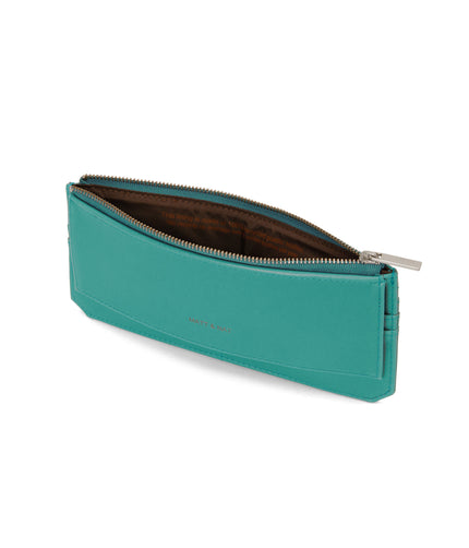PERLA Vegan Flat Wallet - Vintage | Color: Blue - variant::oasis