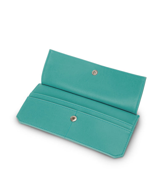 PERLA Vegan Flat Wallet - Vintage | Color: Blue - variant::oasis