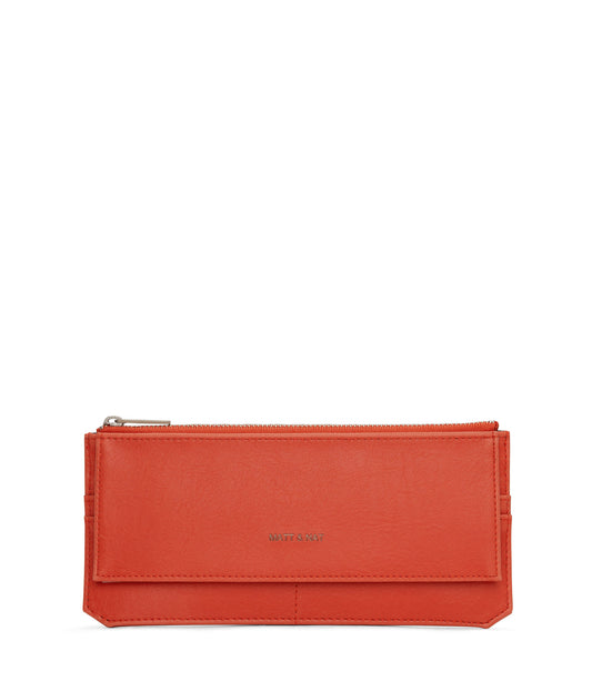 PERLA Vegan Flat Wallet - Vintage | Color: Red - variant::cardinal