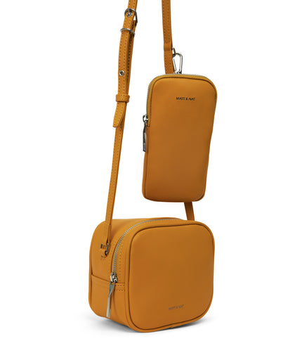 SWAE Vegan Crossbody Bag - Arbor | Color: Yellow - variant::marigold