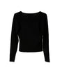 PAULINA Women's Bamboo V-neck Cardigan | Color: Black - variant::black