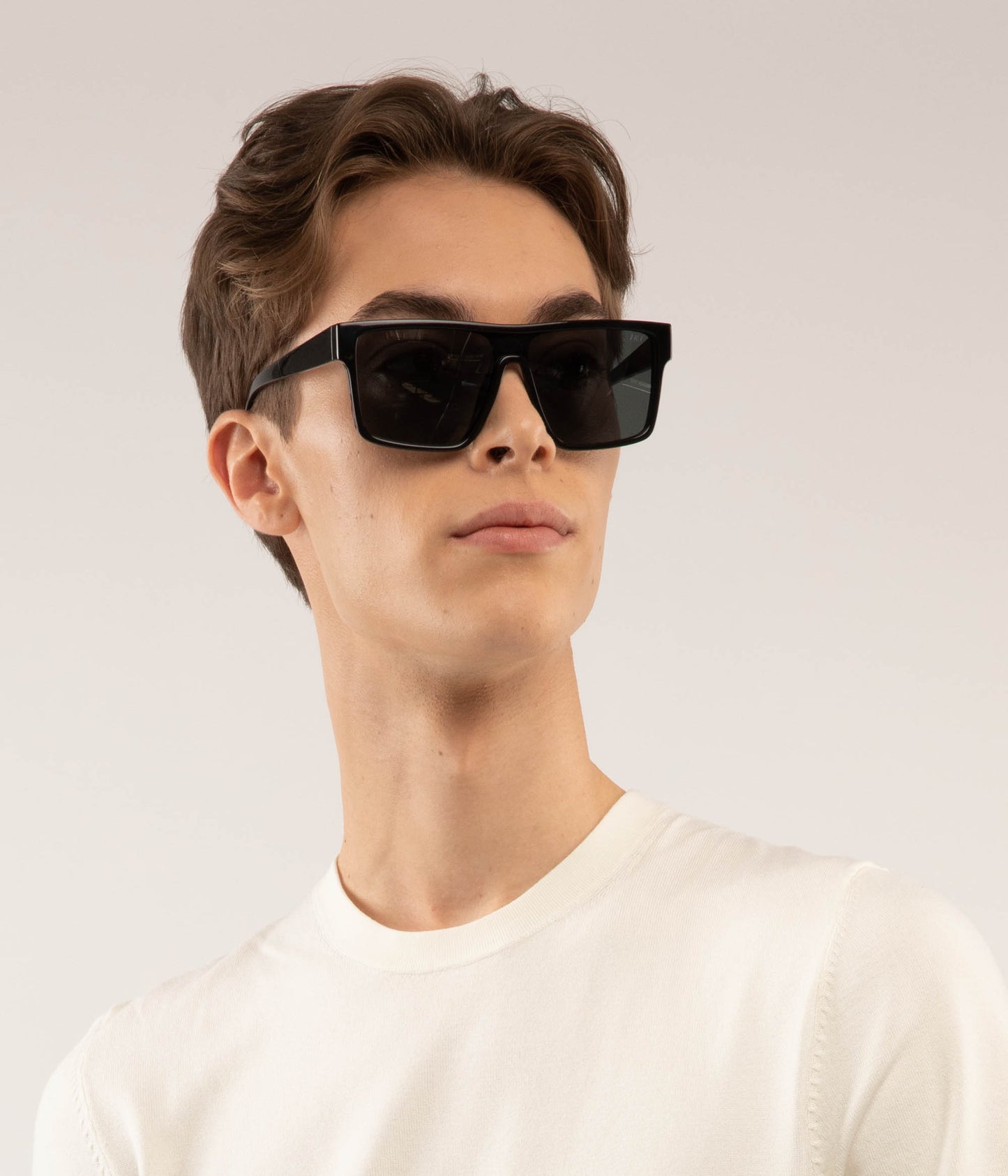 MAEVE Retro Squared Sunglasses | Color: Black - variant::black