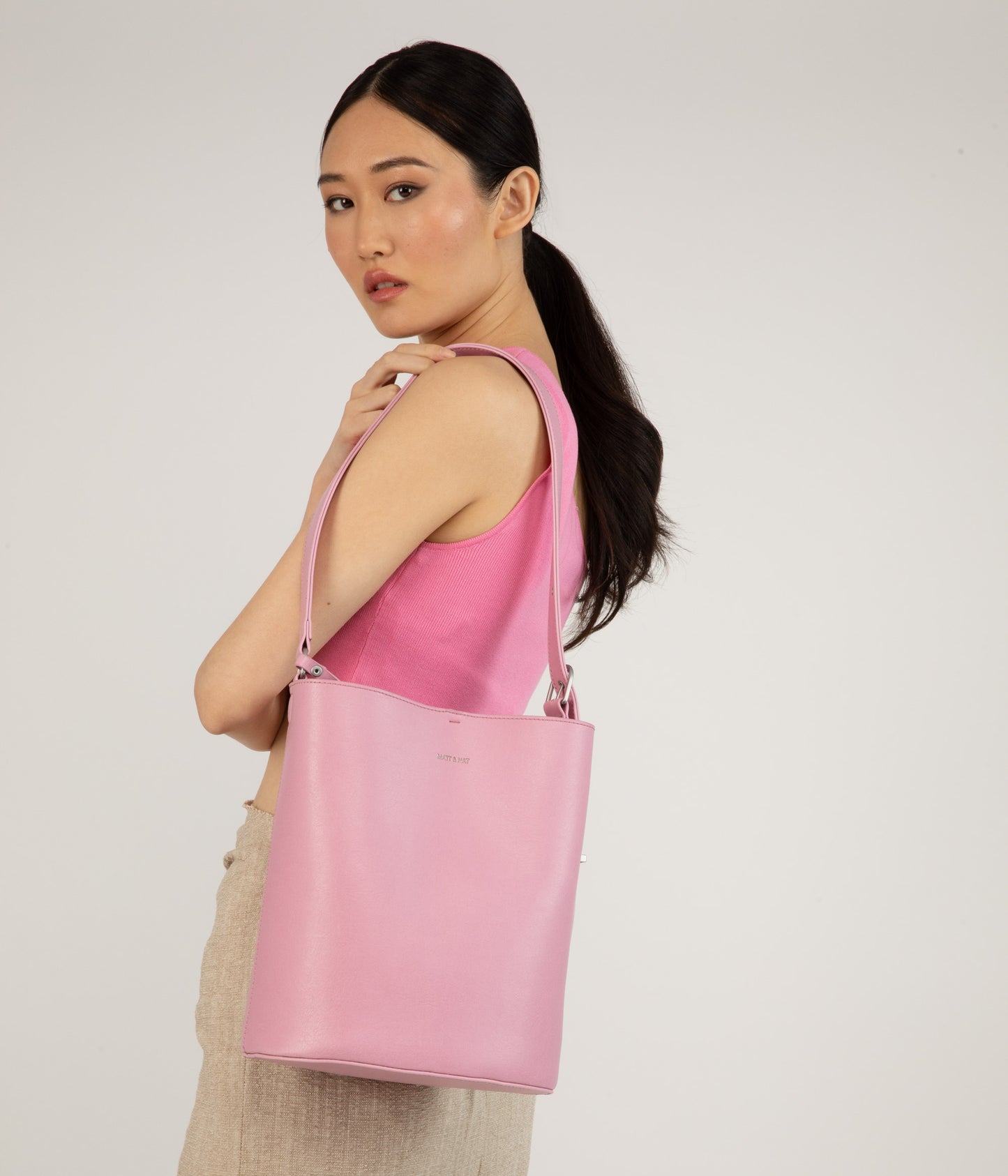 AZUR Vegan Bucket Bag - Vintage | Color: Pink - variant::smoothie