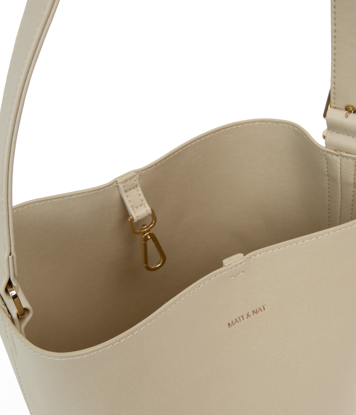 AZUR Vegan Bucket Bag - Vintage | Color: White - variant::vanilla