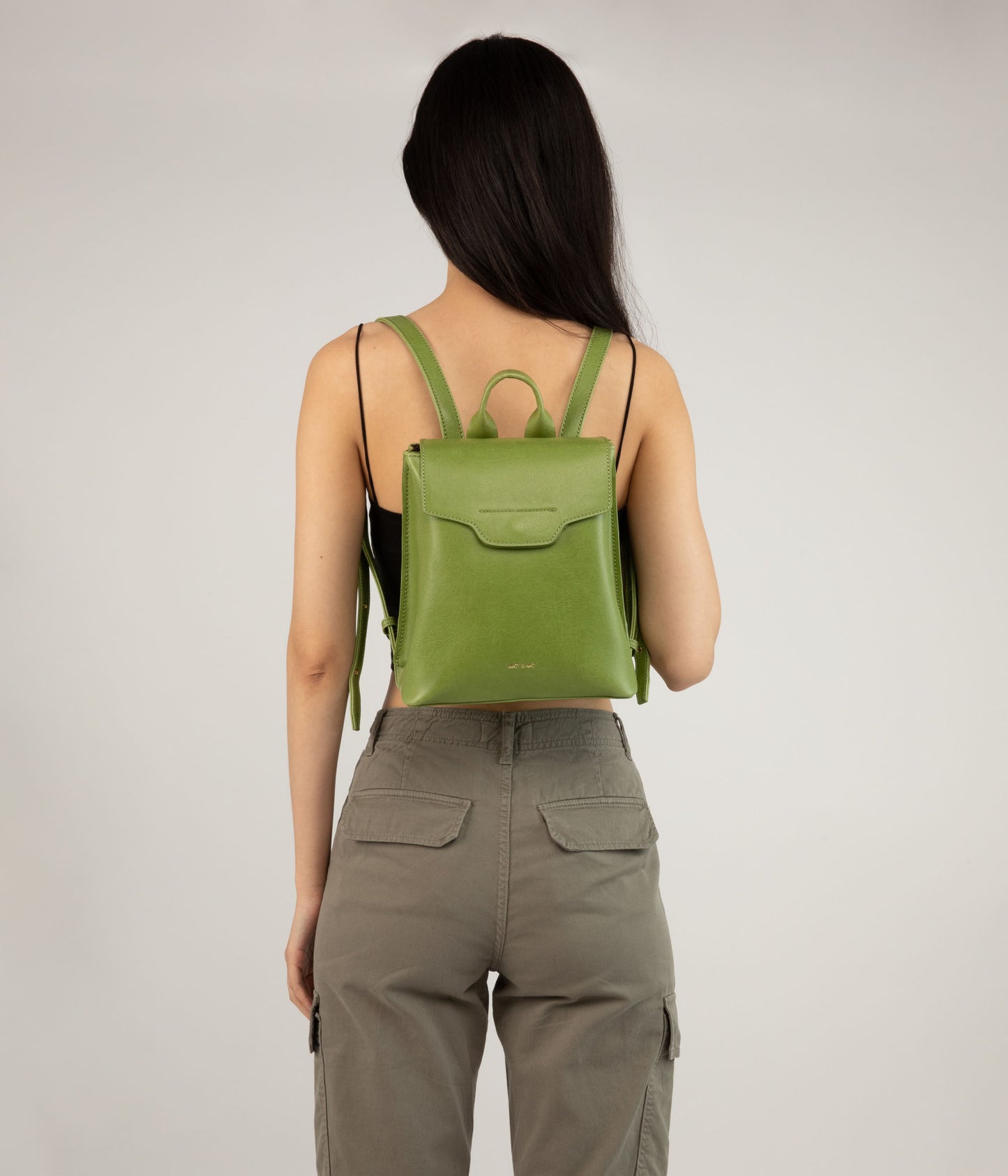 CHELLE Small Vegan Backpack - Vintage | Color: Green - variant::frog