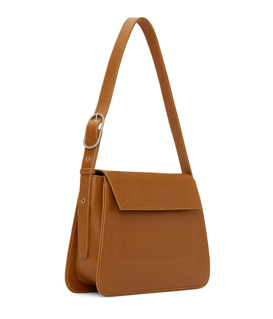 LEIA Vegan Shoulder Bag - Vintage | Color: Brown - variant::chili