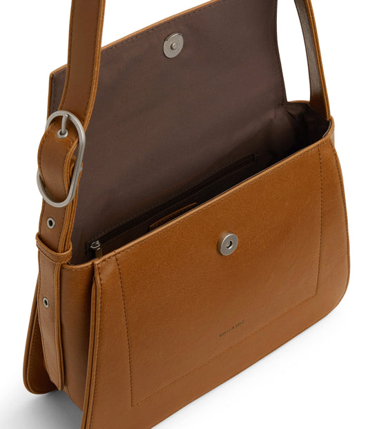 LEIA Vegan Shoulder Bag - Vintage | Color: Brown - variant::chili