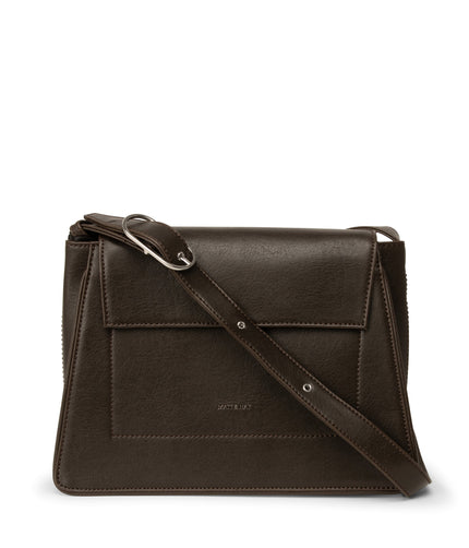 LEIA Vegan Shoulder Bag - Vintage | Color: Brown - variant::espresso
