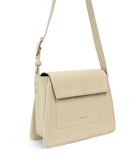 LEIA Vegan Shoulder Bag - Vintage | Color: White - variant::vanilla