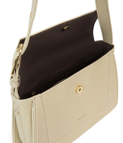 LEIA Vegan Shoulder Bag - Vintage | Color: White - variant::vanilla