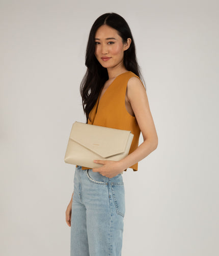 RIYA Vegan Clutch - Vintage | Color: White - variant::vanilla